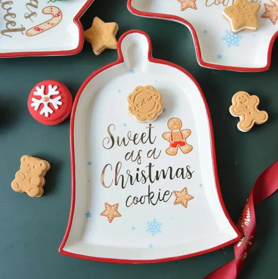 Assiette Déco De Noël - Etoile, Père Noël, Gant, étoile