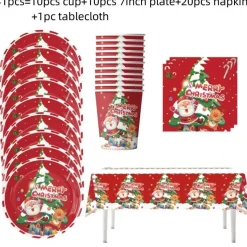Assiette De Noël Jetable