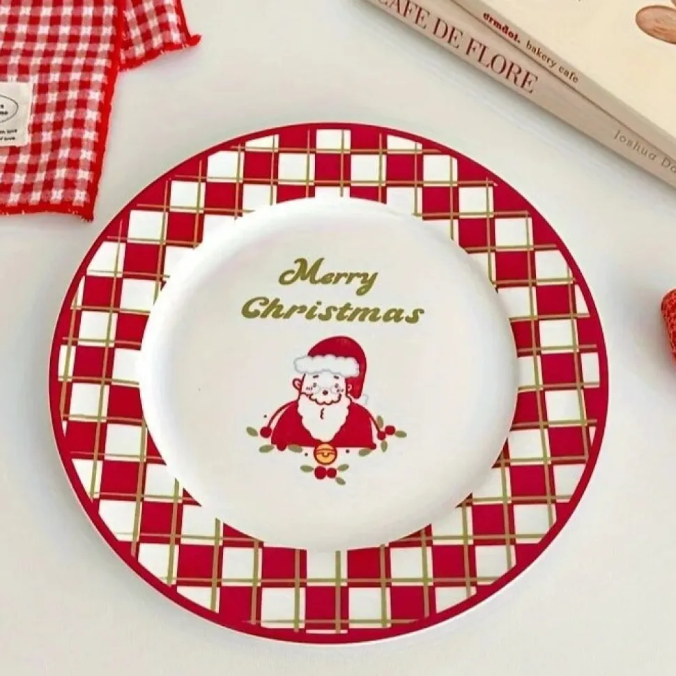 Assiette De Noël Rouge