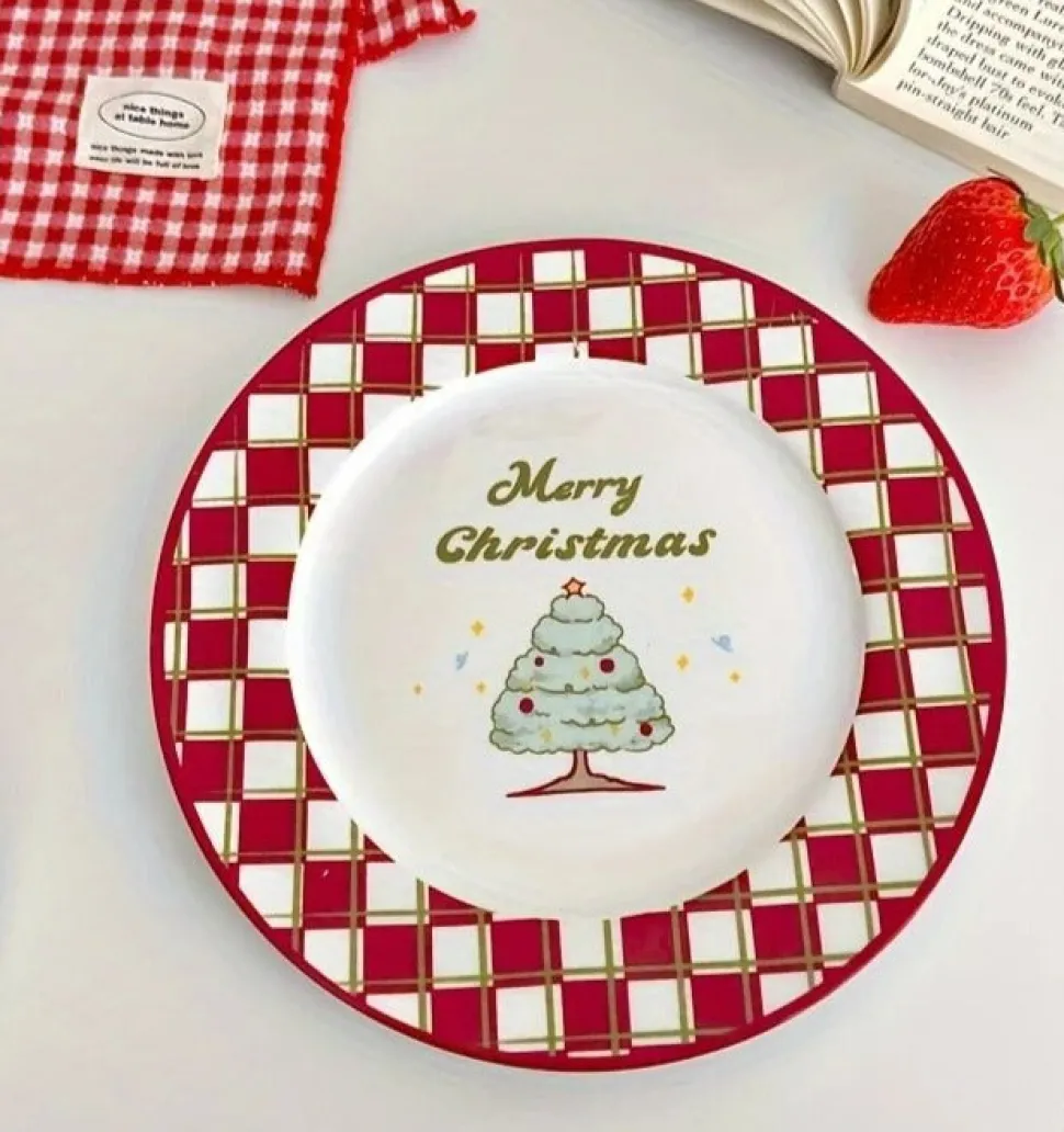 Assiette De Noël Rouge