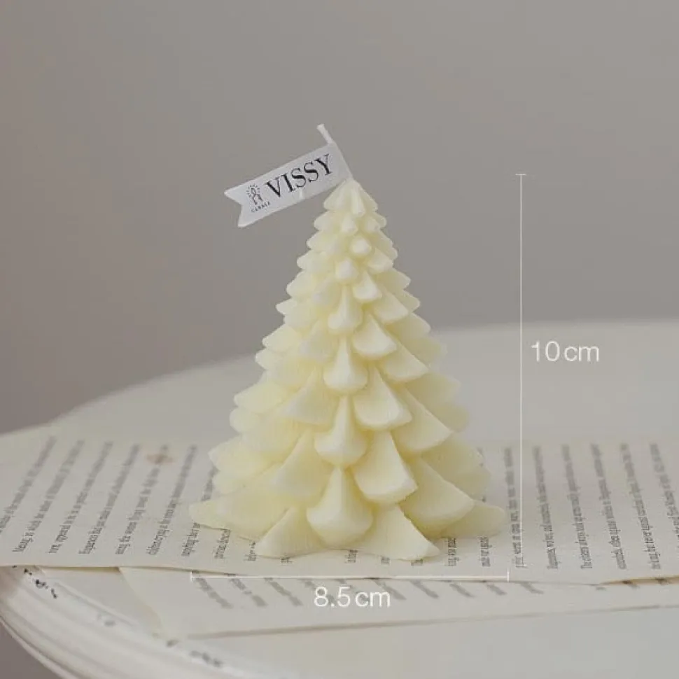 Bougie De Noël Sapin Blanc