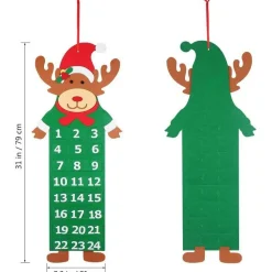 Calendrier De L'avent Renne En Feutrine