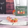 Carte De Noël 3D - Père Noël Et Ses Rennes