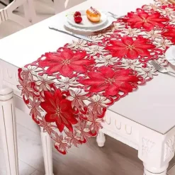 Chemin De Table Noël Brodé