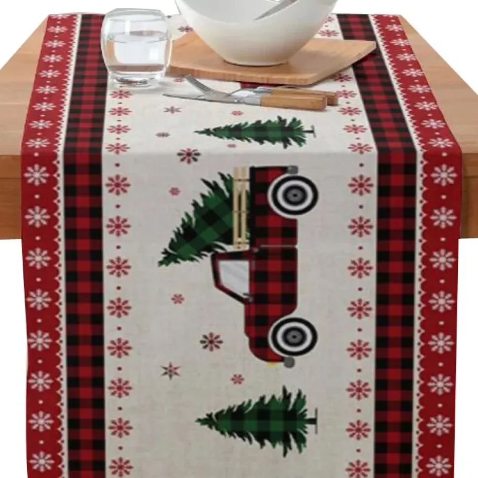 Chemin De Table Noël Rouge