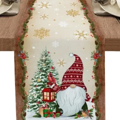 Chemin De Table Noël Rouge Et Or