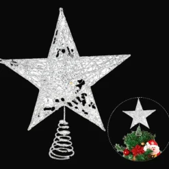 Cimier De Sapin De Noël En Forme D'étoile - Argent 2