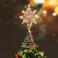 Cimier De Sapin De Noël Lumineux : Etoile à 8 Branches