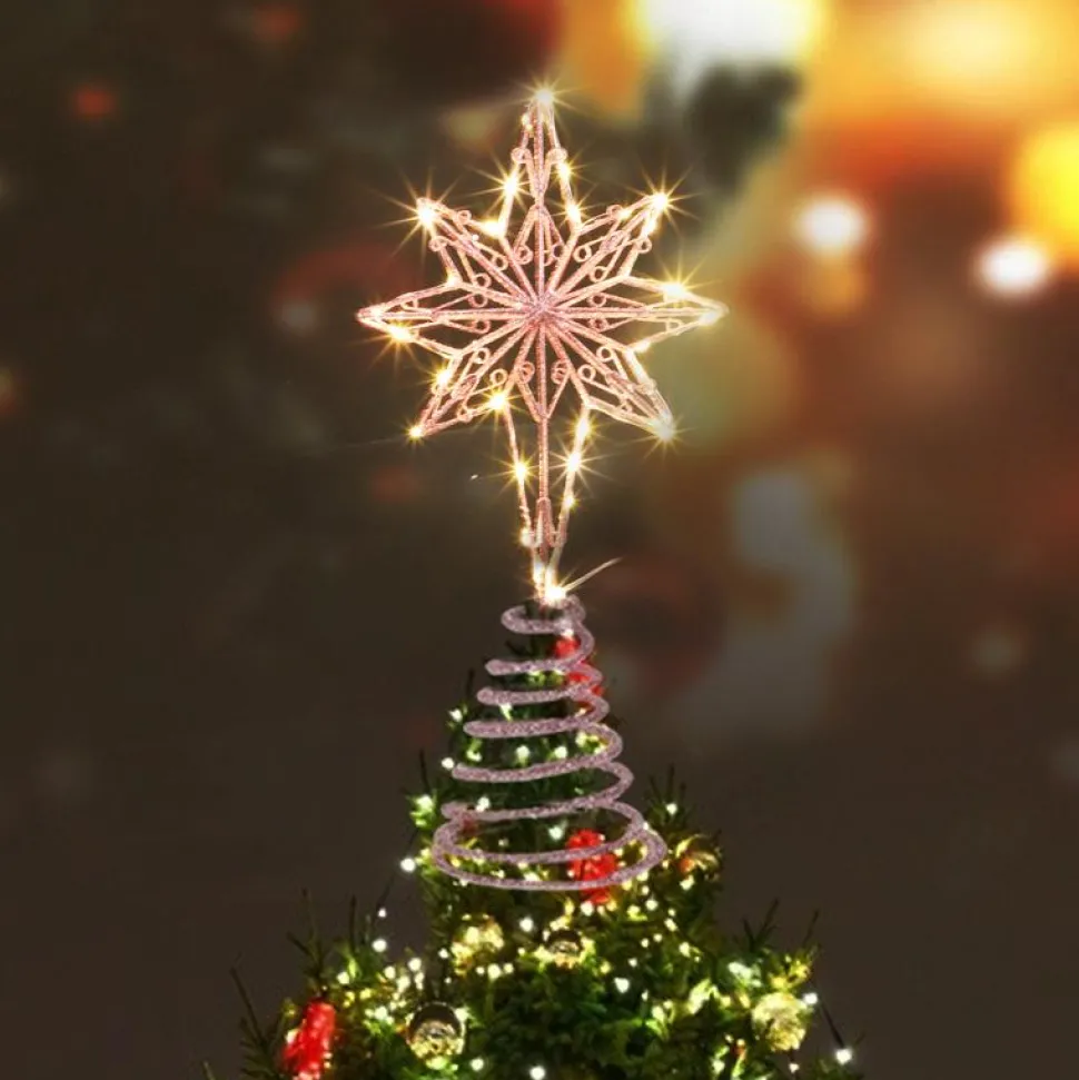 Cimier De Sapin De Noël Lumineux : Etoile à 8 Branches