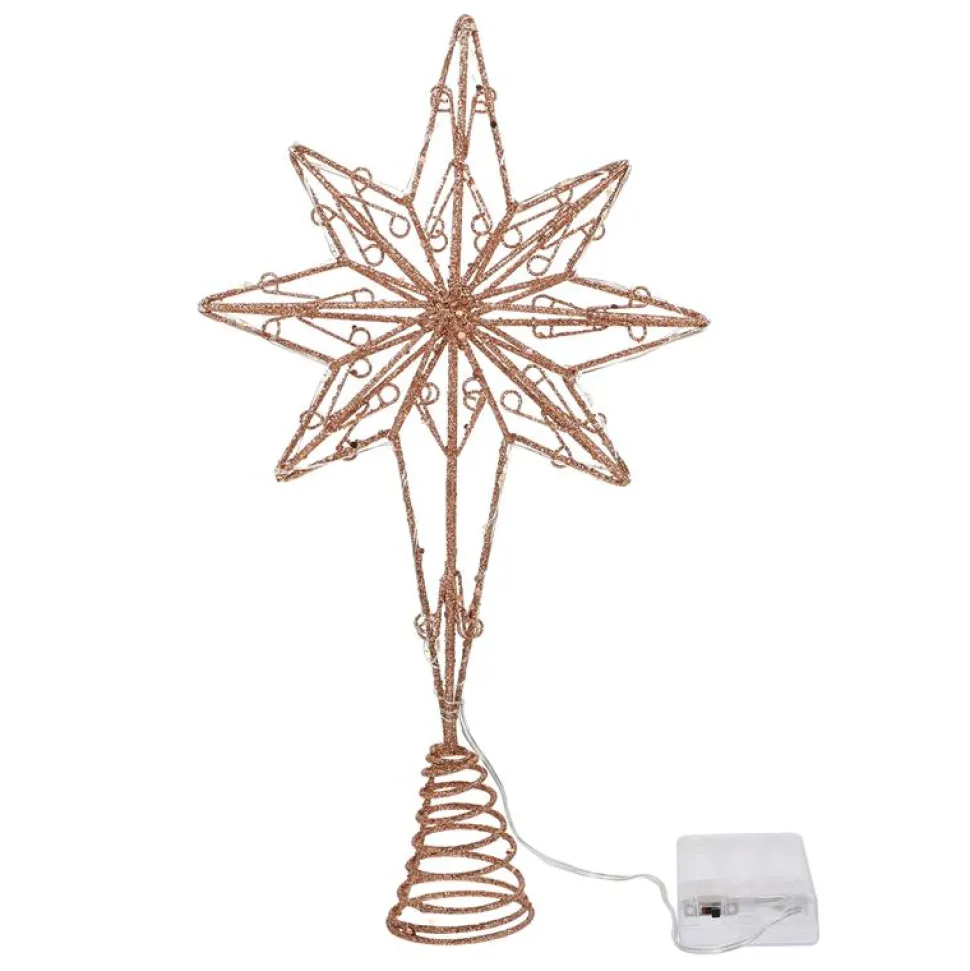 Cimier De Sapin De Noël Lumineux : Etoile à 8 Branches