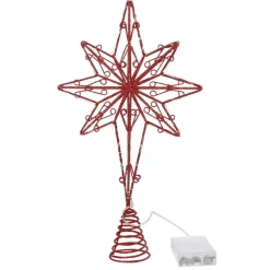 Cimier De Sapin De Noël Lumineux : Etoile à 8 Branches