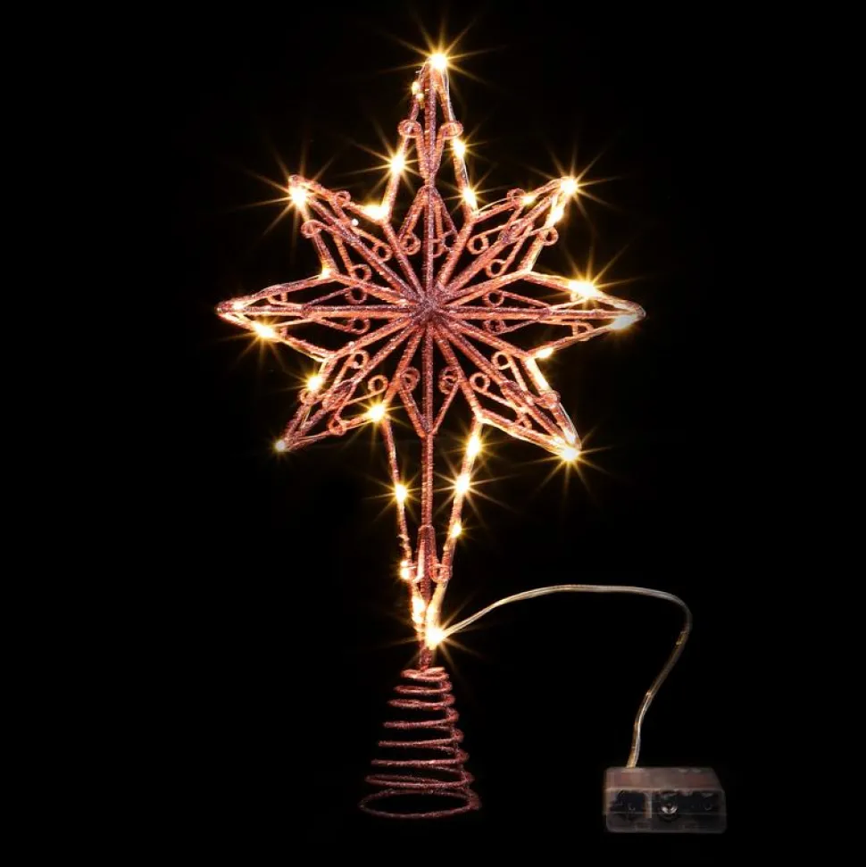 Cimier De Sapin De Noël Lumineux : Etoile à 8 Branches