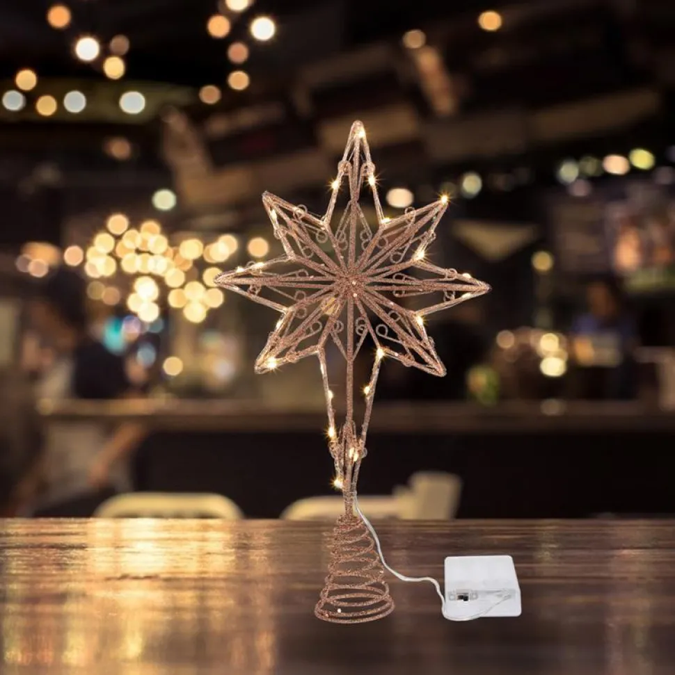 Cimier De Sapin De Noël Lumineux : Etoile à 8 Branches