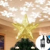Cimier De Sapin De Noël Projecteur D'étoiles Et Flocons Or