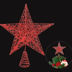 Cimier De Sapin De Noël étoile - Rouge
