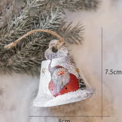 Cloche Blanche De Noël Avec Père Noël