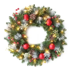 Couronne De Noël Illuminée Extérieur