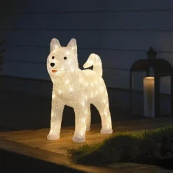 Décoration De Noël En Acrylique - Chien Loup Husky