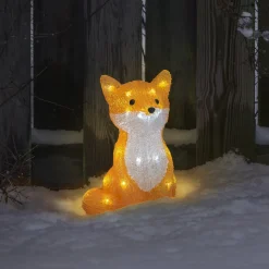 Décoration De Noël En Acrylique - Renard Assis