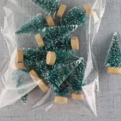 Décoration Village De Noël - Sapins Miniatures