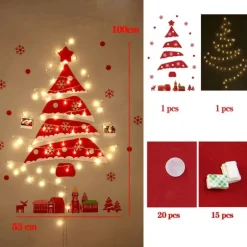 Demi Sapin De Noël Mural