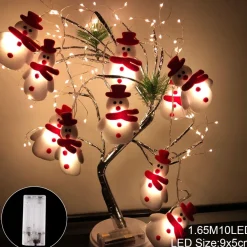 Guirlande De Noël Leds - Bonhomme De Neige Blanc