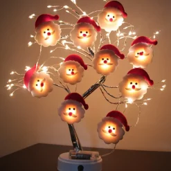 Guirlande De Noël Leds - Tête Père Noël