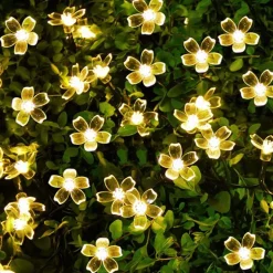 Guirlande Lumineuses - Motif Fleurs Blanches