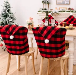 Housse De Chaise Noël - Motif Bûcheron