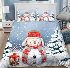 Housse De Couette Noël Bonhomme De Neige
