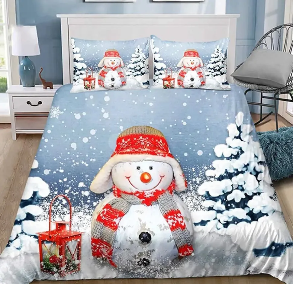 Housse De Couette Noël Bonhomme De Neige