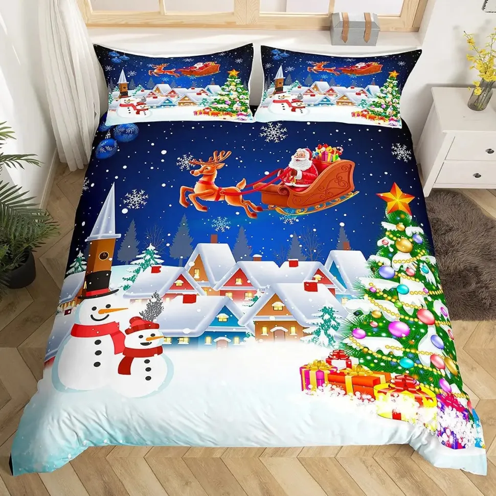 Housse De Couette Noël Bonhomme De Neige