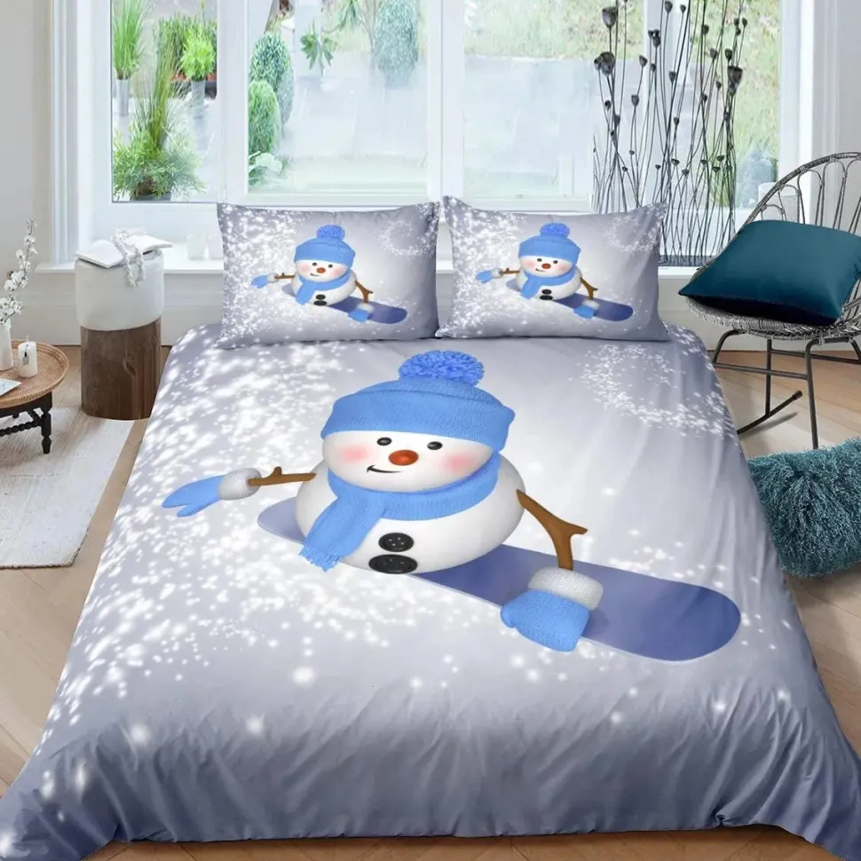 Housse De Couette Noël Bonhomme De Neige