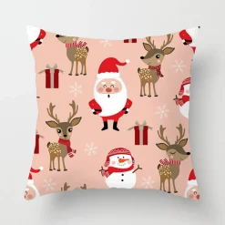 Housse De Coussin Noël Rose