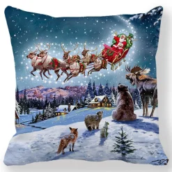 Housse De Coussin Thème Noël