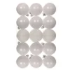 Lot De 30 Boules De Noël Blanches 6 Cm