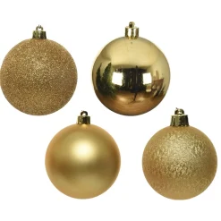 Lot De 30 Boules De Noël Dorées 6 Cm