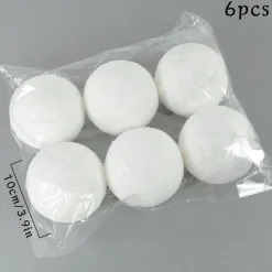 Lot De 6 Boules De Noël Enneigée