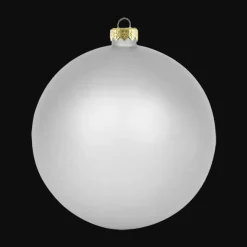Lot De 4 Boules De Noël Mates 10 Cm - Argent