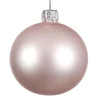 Lot De 4 Boules De Noël Mates 10 Cm - Rose Poudré