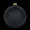 Lot De 4 Boules De Noël Mates 10 Cm - Noir