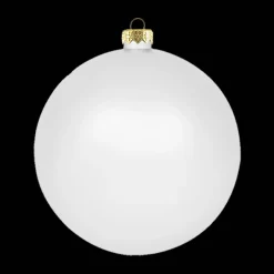 Lot De 4 Boules De Noël Mates 10cm - Blanc
