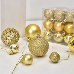 Lot De 100 Boules De Noël Or