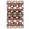 Lot De 30 Boules De Noël Roses 6 Cm