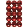 Lot De 30 Boules De Noël Rouges 6 Cm