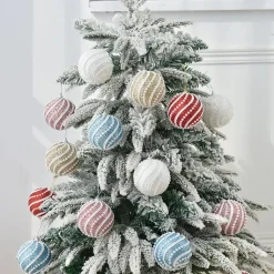 Lot De 6 Boules Perlées - 8cm