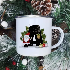 Mugs Tasse De Noël - Lettre Au Choix