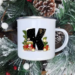 Mugs Tasse De Noël - Lettre Au Choix
