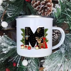 Mugs Tasse De Noël - Lettre Au Choix