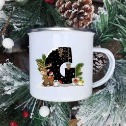 Mugs Tasse De Noël - Lettre Au Choix